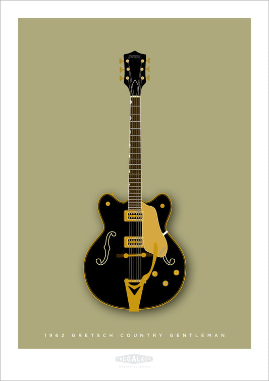 GRETSCH COUNTRY GENTLEMAN 1962 Black galaxie_dc