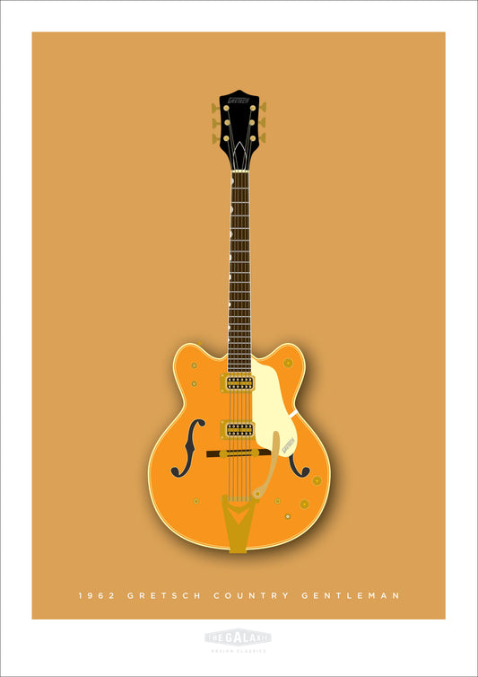 GRETSCH COUNTRY GENTLEMAN 1962 Western Orange galaxie_dc