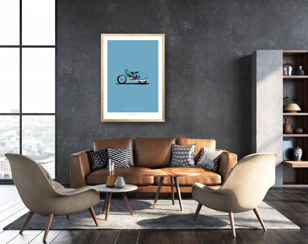 BMW 1966 R69S Blue - The Galaxie Design Classics