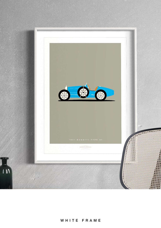 BUGATTI 1931 TYPE 51 Blue 1 - The Galaxie Design Classics