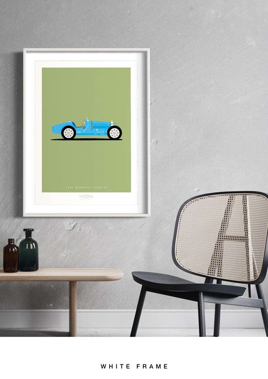 BUGATTI TYPE 51 1931 Blue 3 - The Galaxie Design Classics