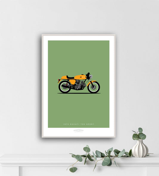 DUCATI 750 SPORT 1972 Yellow 2 - The Galaxie Design Classics