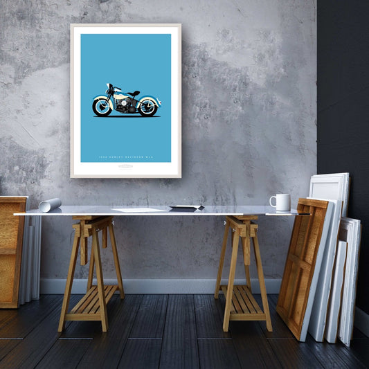 HARLEY DAVIDSON WLA 1942 Blue - The Galaxie Design Classics
