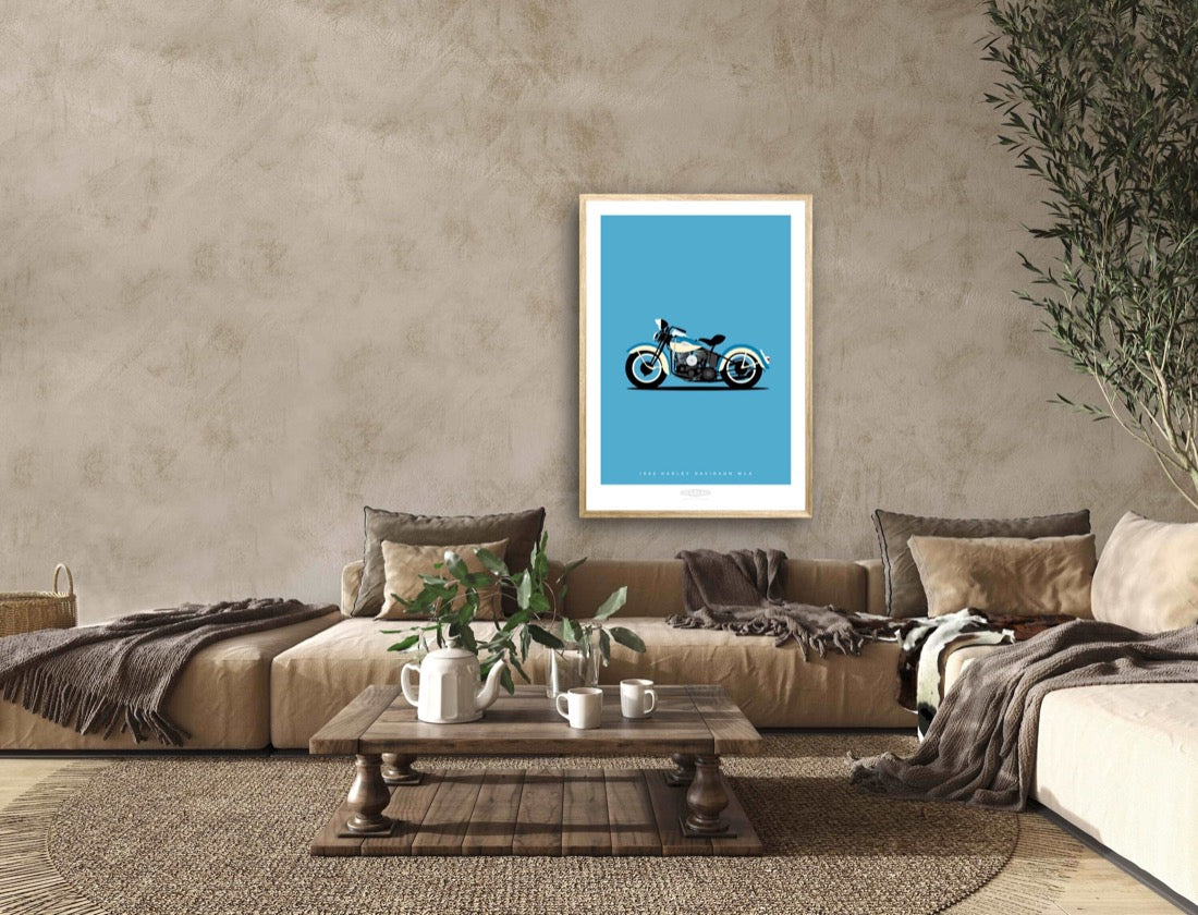 HARLEY DAVIDSON WLA 1942 Blue - The Galaxie Design Classics