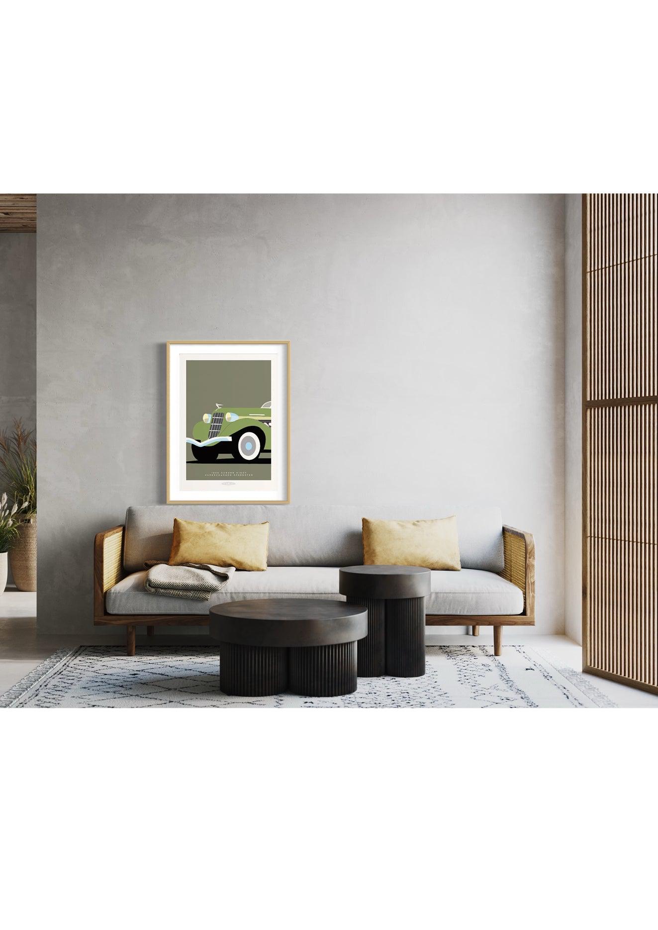 AUBURN EIGHT SUPERCHARGED SPEEDSTER 1936 2 Green - The Galaxie Design Classics