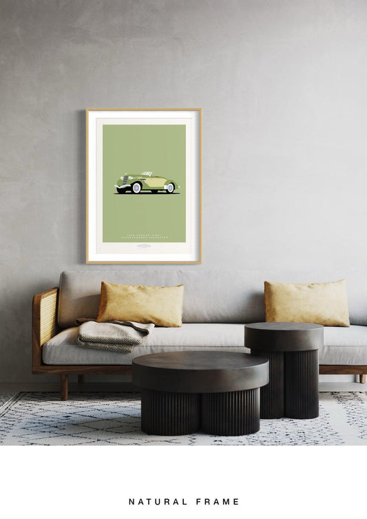 AUBURN EIGHT SUPERCHARGED SPEEDSTER 1936 Green - The Galaxie Design Classics