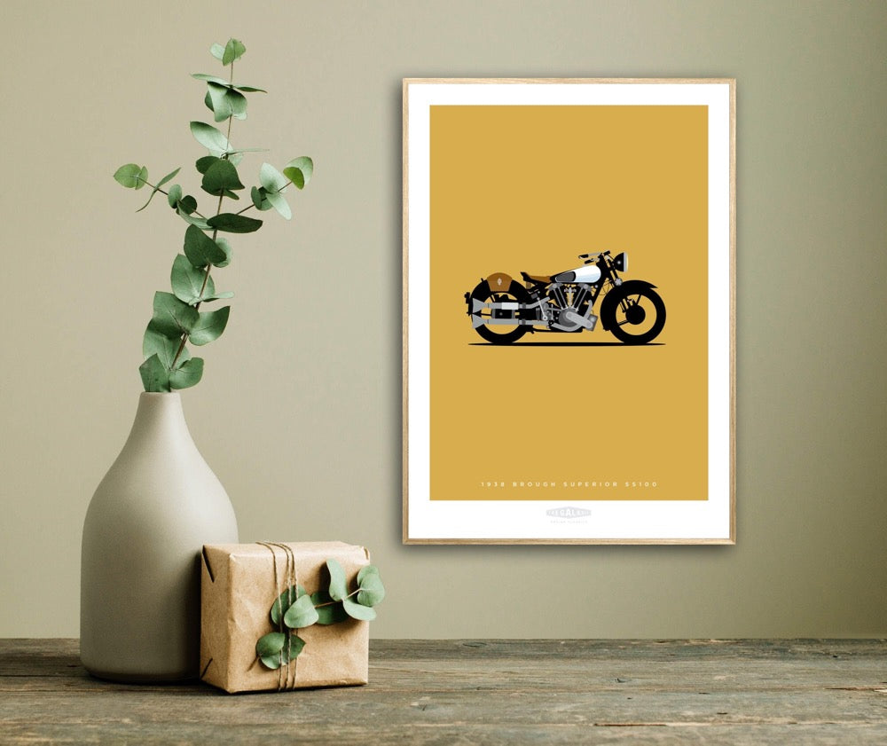 BROUGH SUPERIOR SS100 1938 Silver 3 - The Galaxie Design Classics