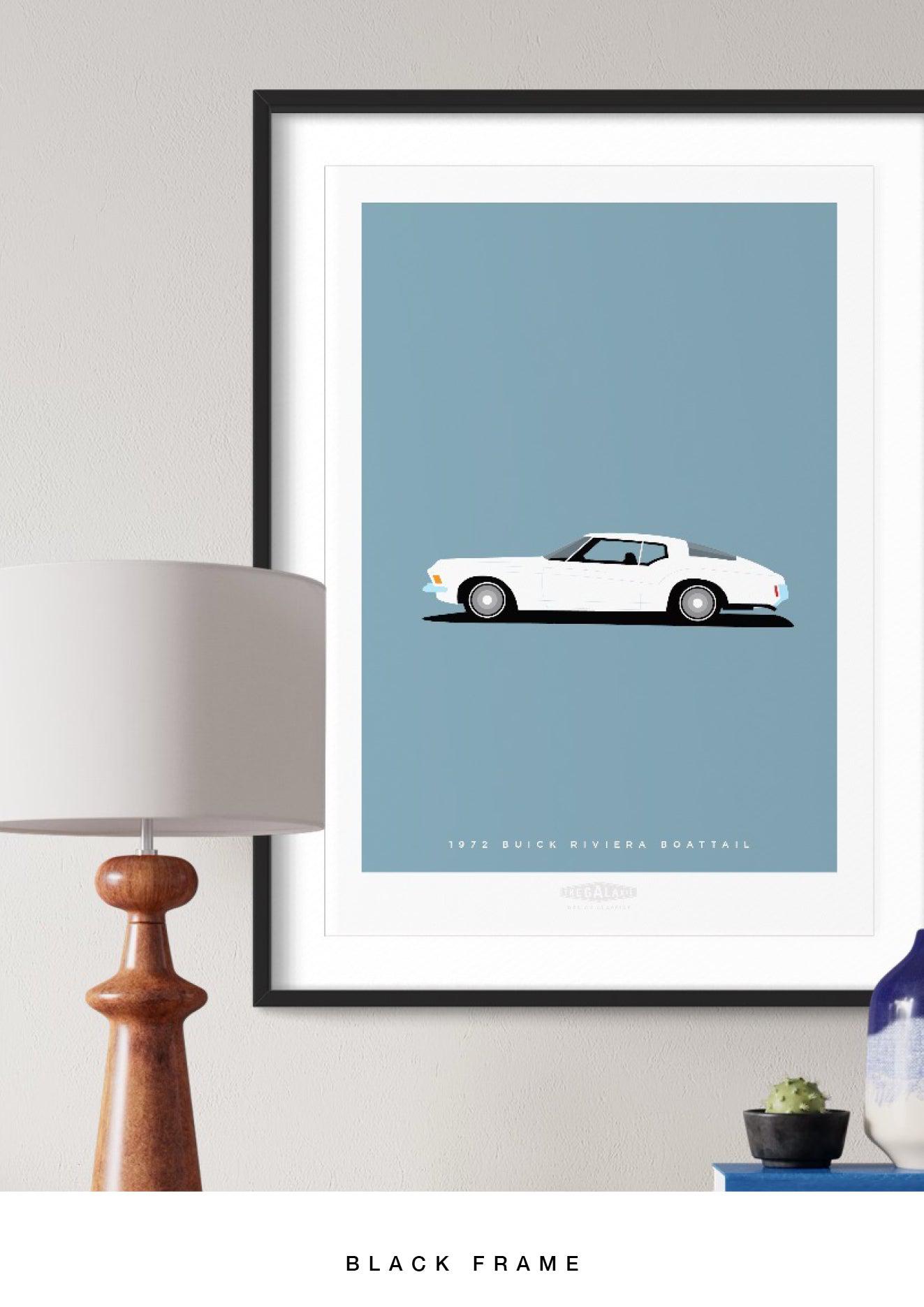 BUICK RIVIERA 1972 White - The Galaxie Design Classics
