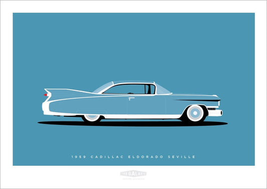 CADILLAC ELDORADO SEVILLE 1959 Blue - The Galaxie Design Classics