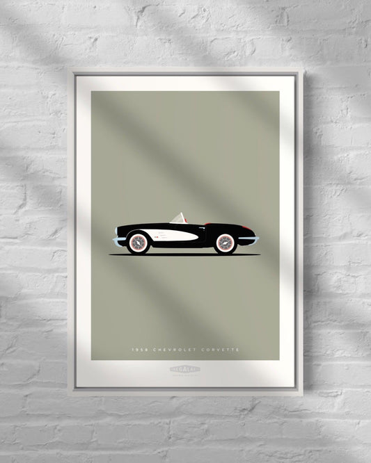 CHEVROLET CORVETTE ROADSTER 1956 Black - The Galaxie Design Classics