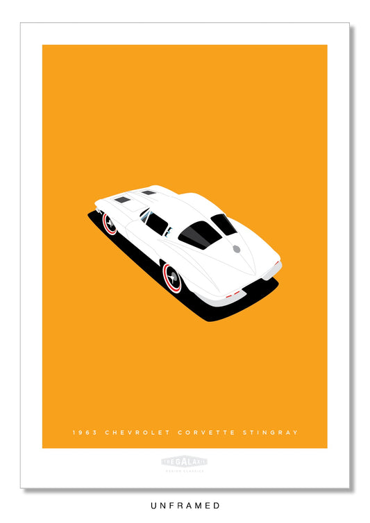 CHEVROLET CORVETTE STINGRAY 1963 White - The Galaxie Design Classics