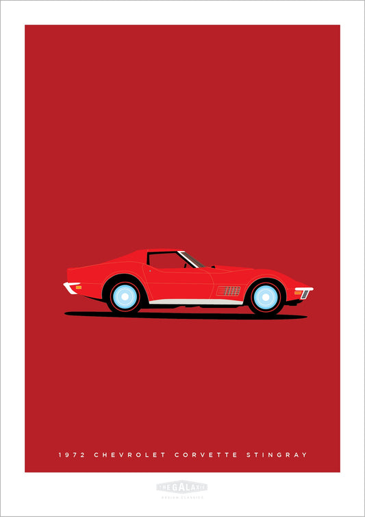 CHEVROLET CORVETTE STINGRAY 1972 Red - The Galaxie Design Classics