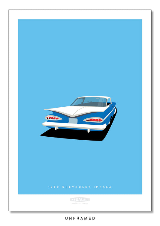 CHEVROLET IMPALA 1959 Blue - The Galaxie Design Classics