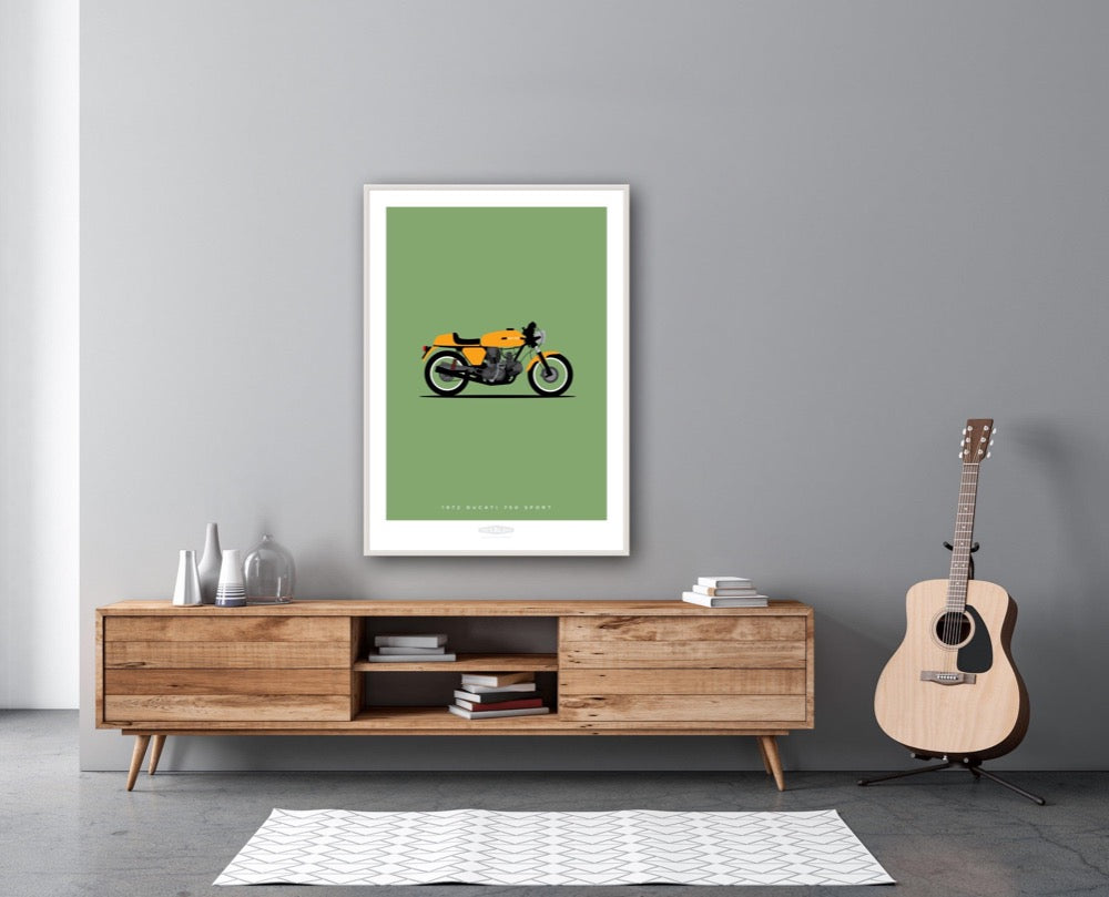 DUCATI 750 SPORT 1972 Yellow 2 - The Galaxie Design Classics