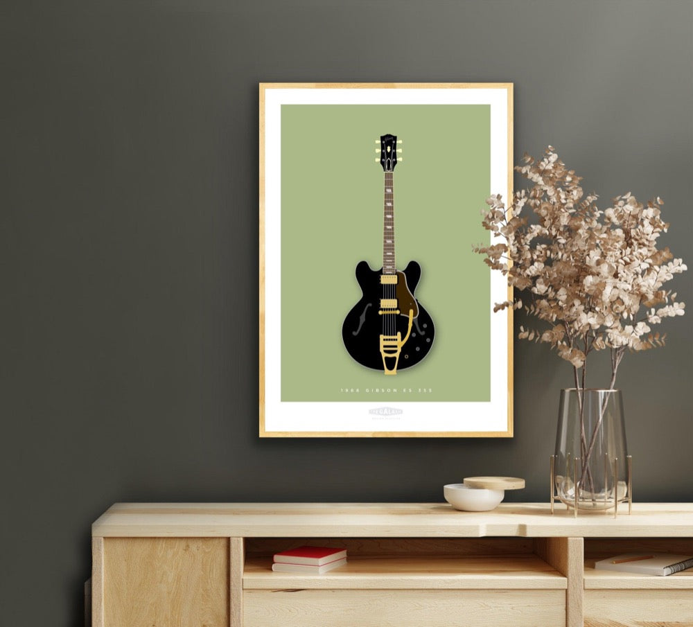 GIBSON ES 355 1966 Black - The Galaxie Design Classics