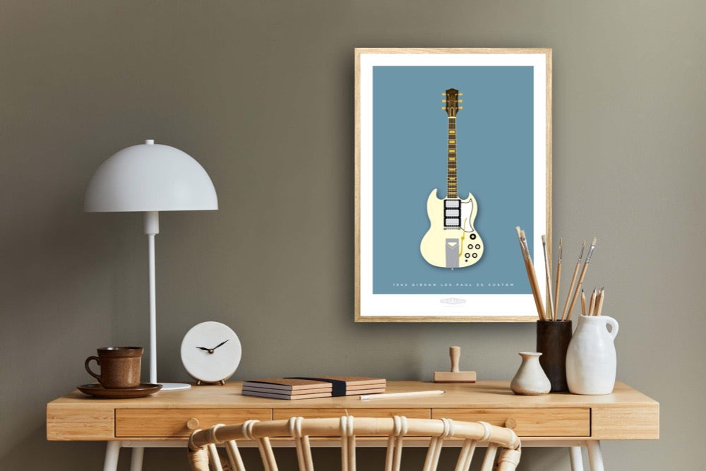 GIBSON LES PAUL 1962 SG CUSTOM Cream - The Galaxie Design Classics