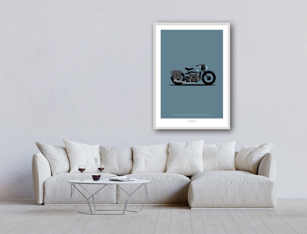 HARLEY DAVIDSON WLA 1942 Blue 2 - The Galaxie Design Classics