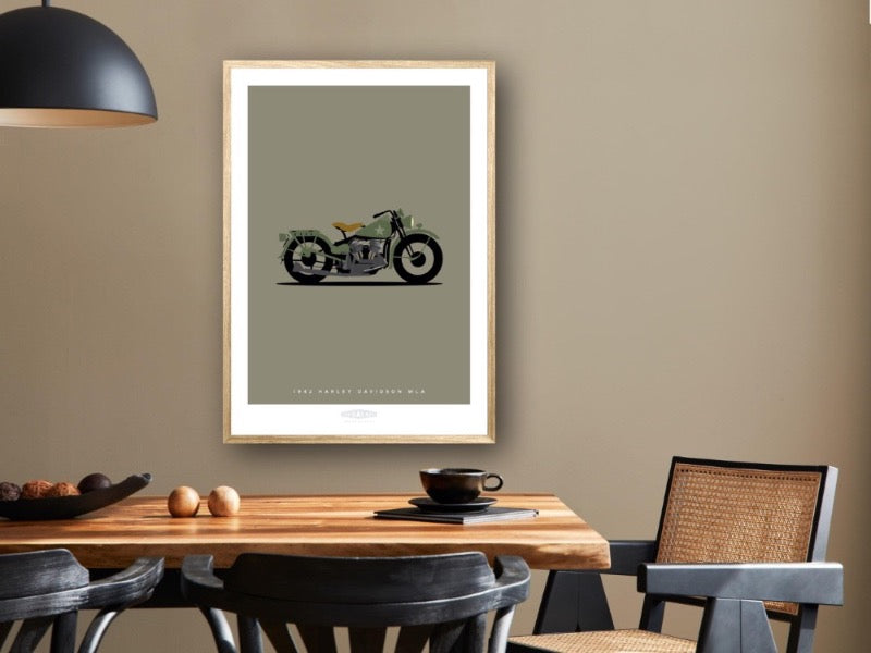 HARLEY DAVIDSON WLA 1942 Green - The Galaxie Design Classics