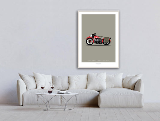 HARLEY DAVIDSON WLA 1942 Red - The Galaxie Design Classics