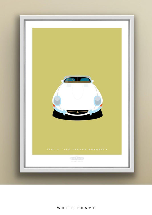 JAGUAR E TYPE ROADSTER 1962 White - The Galaxie Design Classics