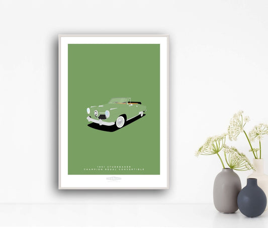 STUDEBAKER CHAMPION REGAL CONVERTIBLE 1951 Green - The Galaxie Design Classics