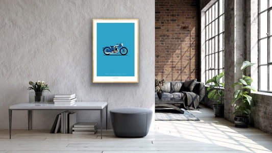 TRIUMPH 1939 SPEED TWIN Blue - The Galaxie Design Classics