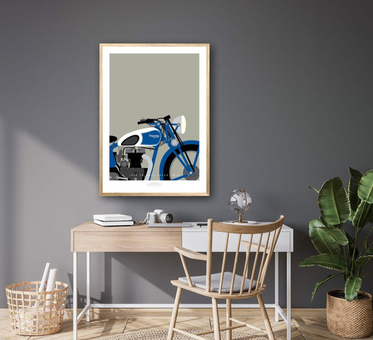 TRIUMPH 1939 SPEED TWIN Blue2 - The Galaxie Design Classics