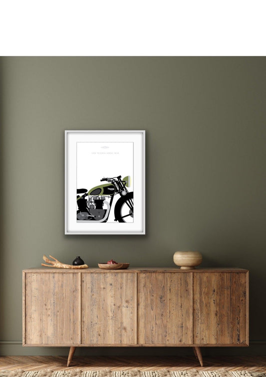 TRIUMPH SPEED TWIN OLIVE 1939 - The Galaxie Design Classics