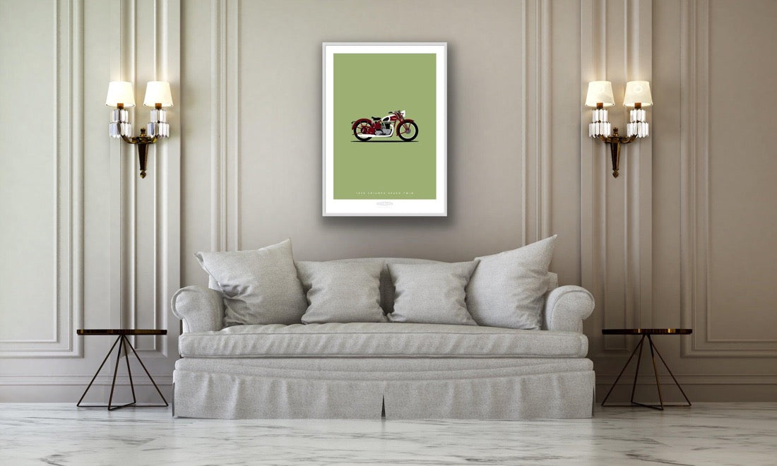 TRIUMPH SPEED TWIN Red 1939 - The Galaxie Design Classics