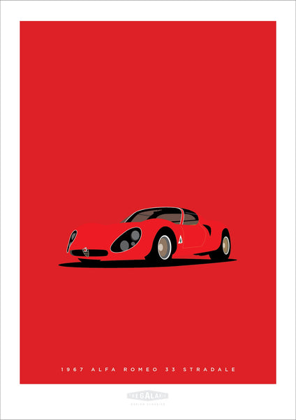 ALFA ROMEO 33 STRADALE 1967 Red – The Galaxie Design Classics