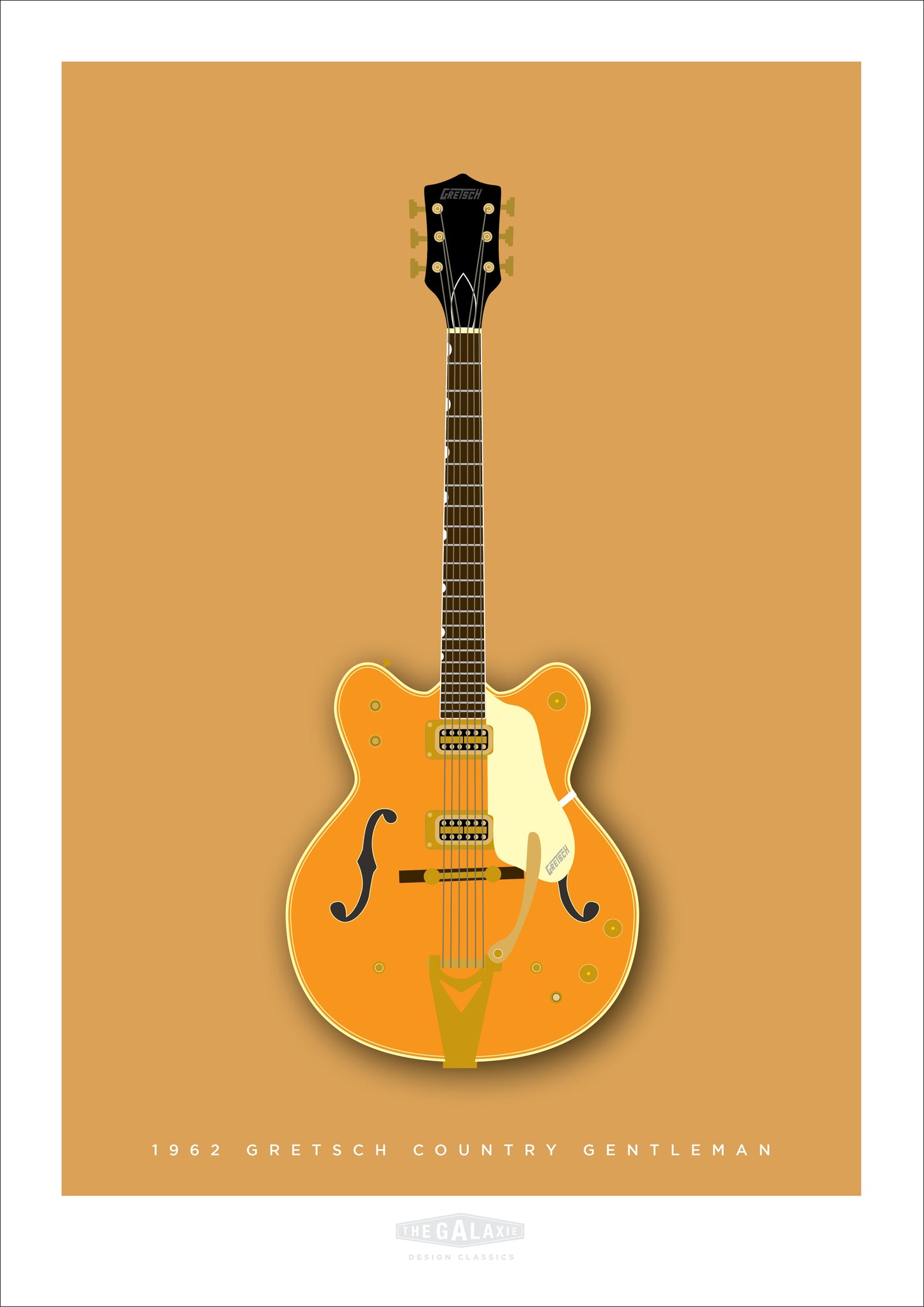 GRETSCH COUNTRY GENTLEMAN 1962 Western Orange galaxie_dc