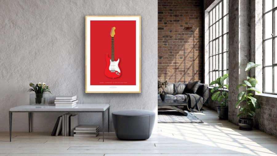 FENDER STRATOCASTER 1966 Red - The Galaxie Design Classics