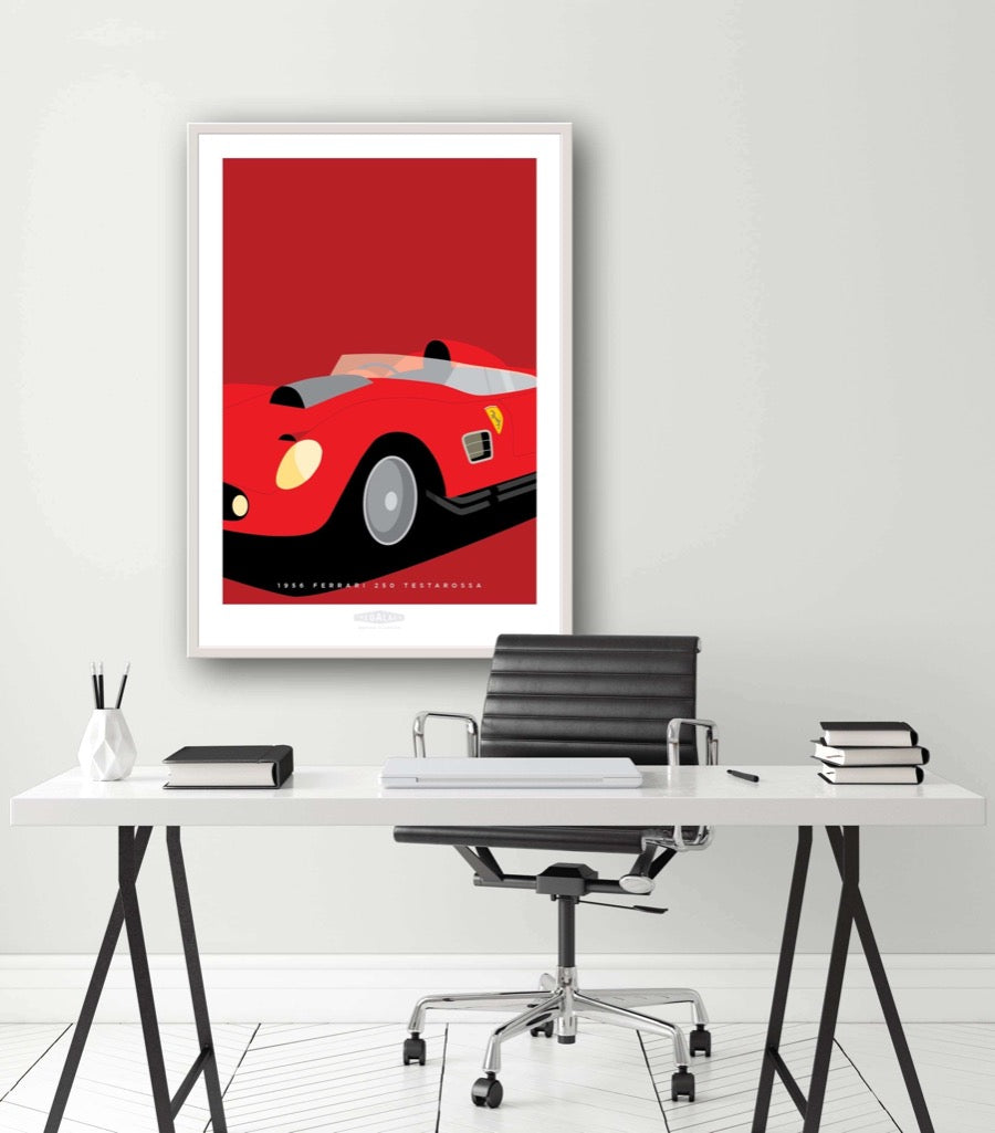 FERRARI 250 TESTAROSSA 1956 Red 3 - The Galaxie Design Classics