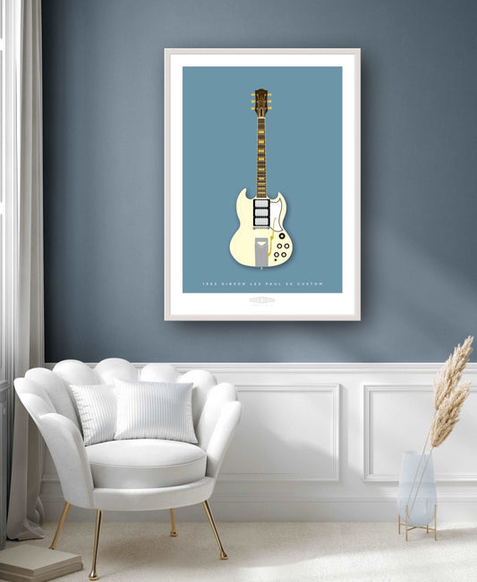 GIBSON LES PAUL 1962 SG CUSTOM Cream - The Galaxie Design Classics