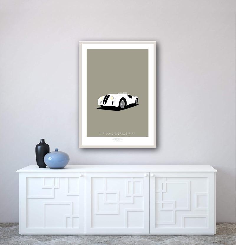 ALFA ROMEO 6C 2500 SS SPIDER CORSA 1939 White - The Galaxie Design Classics