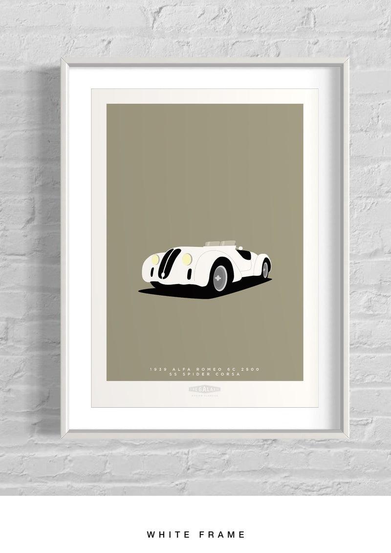 ALFA ROMEO 6C 2500 SS SPIDER CORSA 1939 White - The Galaxie Design Classics