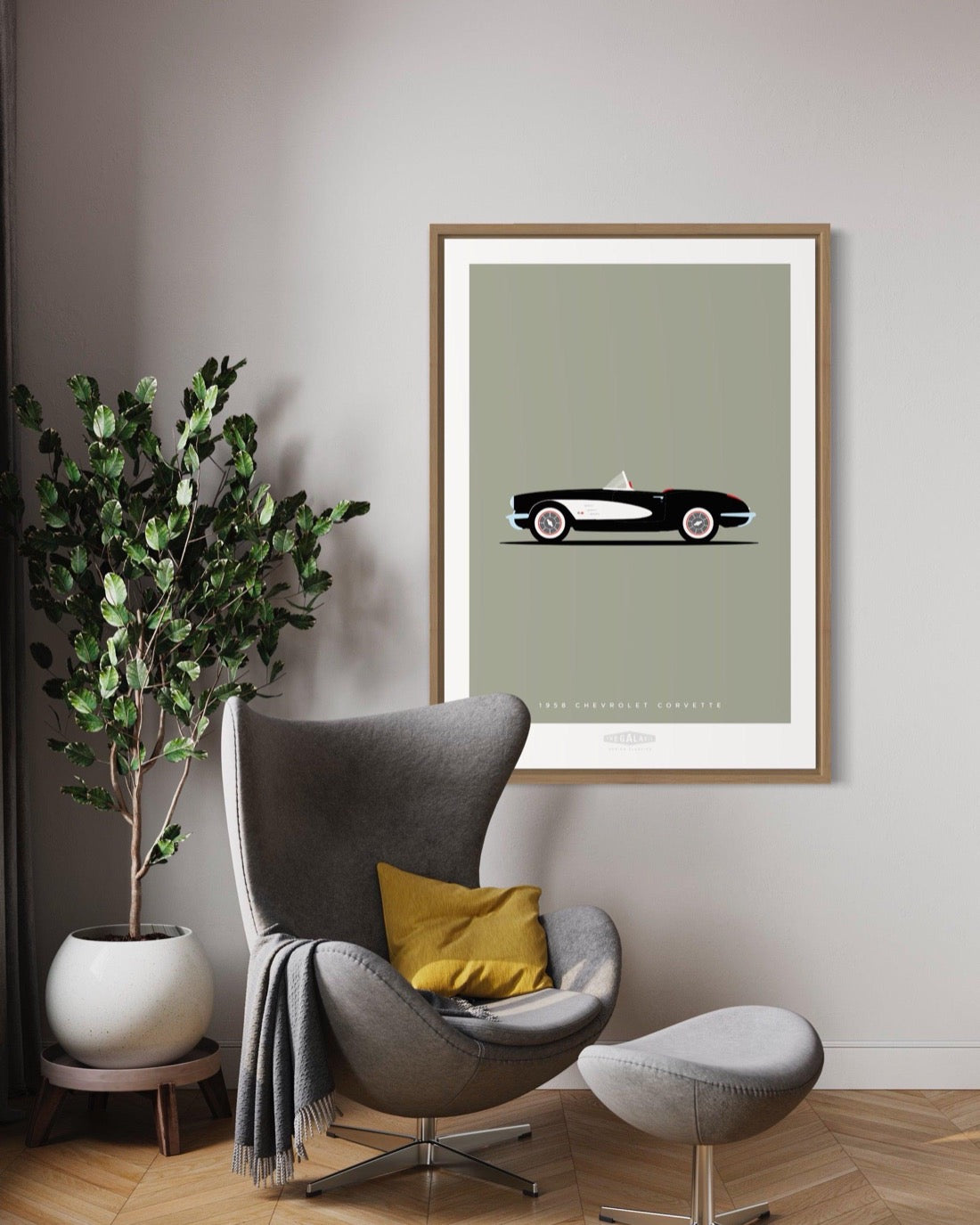 CHEVROLET CORVETTE ROADSTER 1956 Black - The Galaxie Design Classics