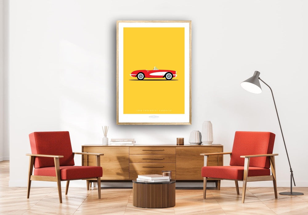 CHEVROLET CORVETTE ROADSTER 1956 Red - The Galaxie Design Classics