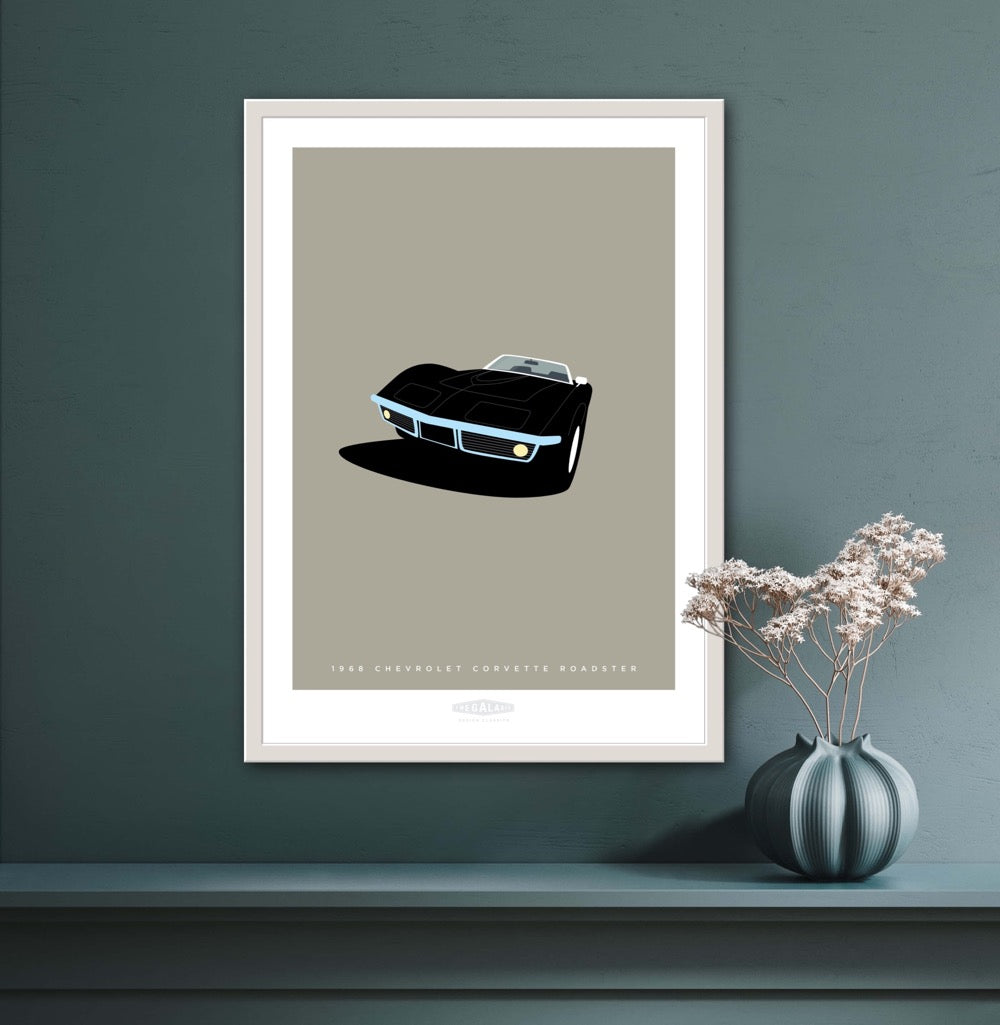 CHEVROLET CORVETTE ROADSTER 1968 Black - The Galaxie Design Classics