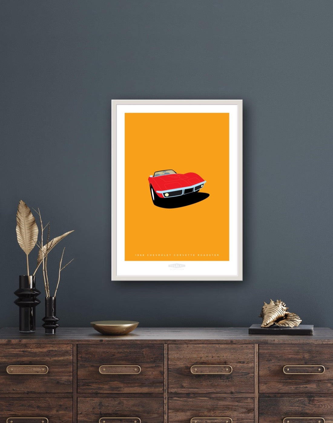CHEVROLET CORVETTE ROADSTER 1968 Red - The Galaxie Design Classics