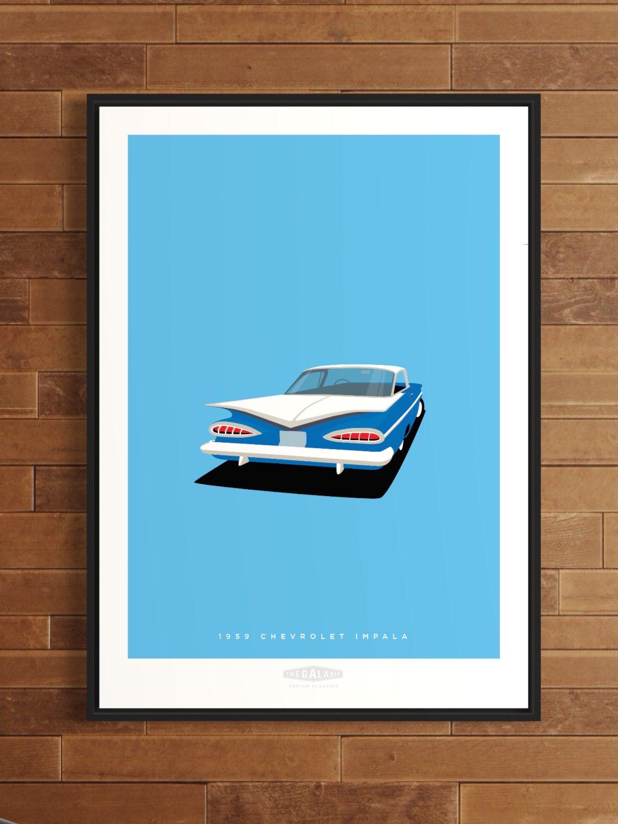 CHEVROLET IMPALA 1959 Blue - The Galaxie Design Classics