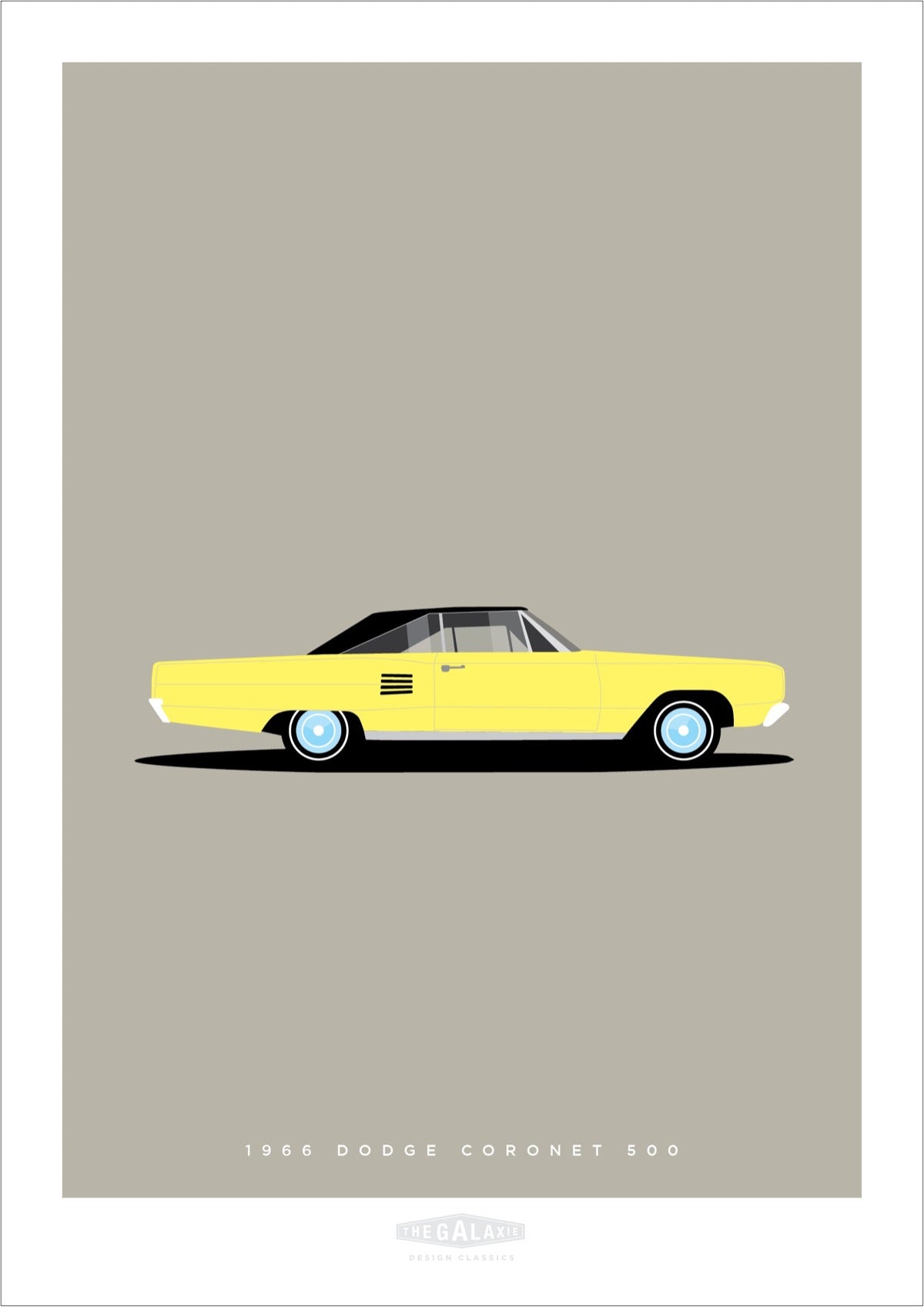 DODGE CORONET 500 1966 Yellow - The Galaxie Design Classics