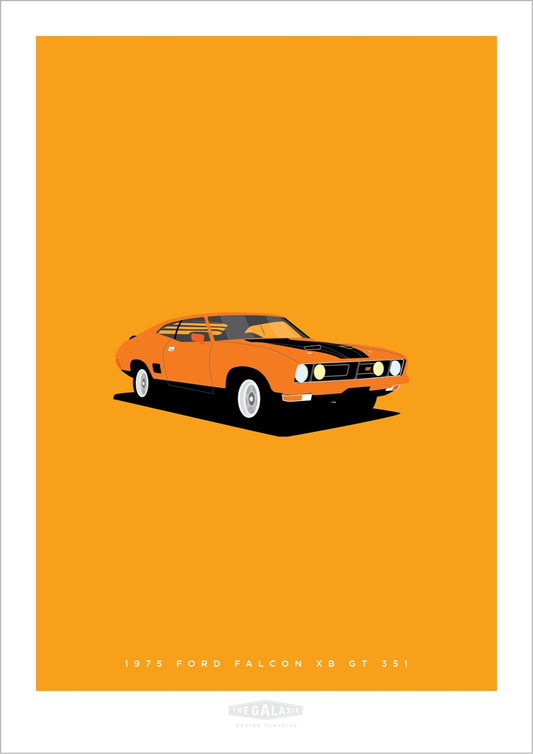 FORD FALCON XB GT 351 1975 Orange - The Galaxie Design Classics