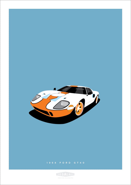 FORD GT40 1968 White - The Galaxie Design Classics