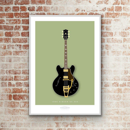 GIBSON ES 355 1966 Black - The Galaxie Design Classics