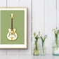 GRETSCH 1964 WHITE FALCON White - The Galaxie Design Classics guitar posters