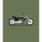 Hand drawn print of a green 2001 Harley Davidson VRSC on a green background.