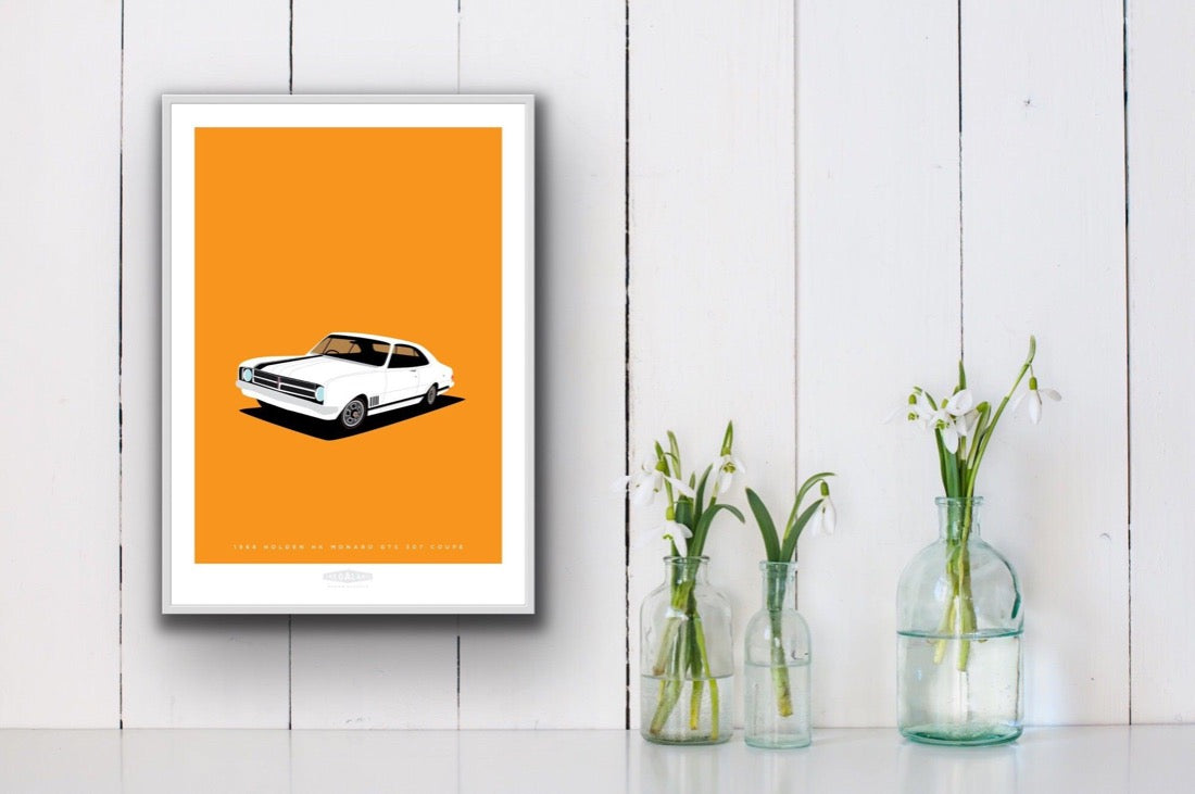 HOLDEN HK MONARO GTS 307 COUPE 1968 White - The Galaxie Design Classics