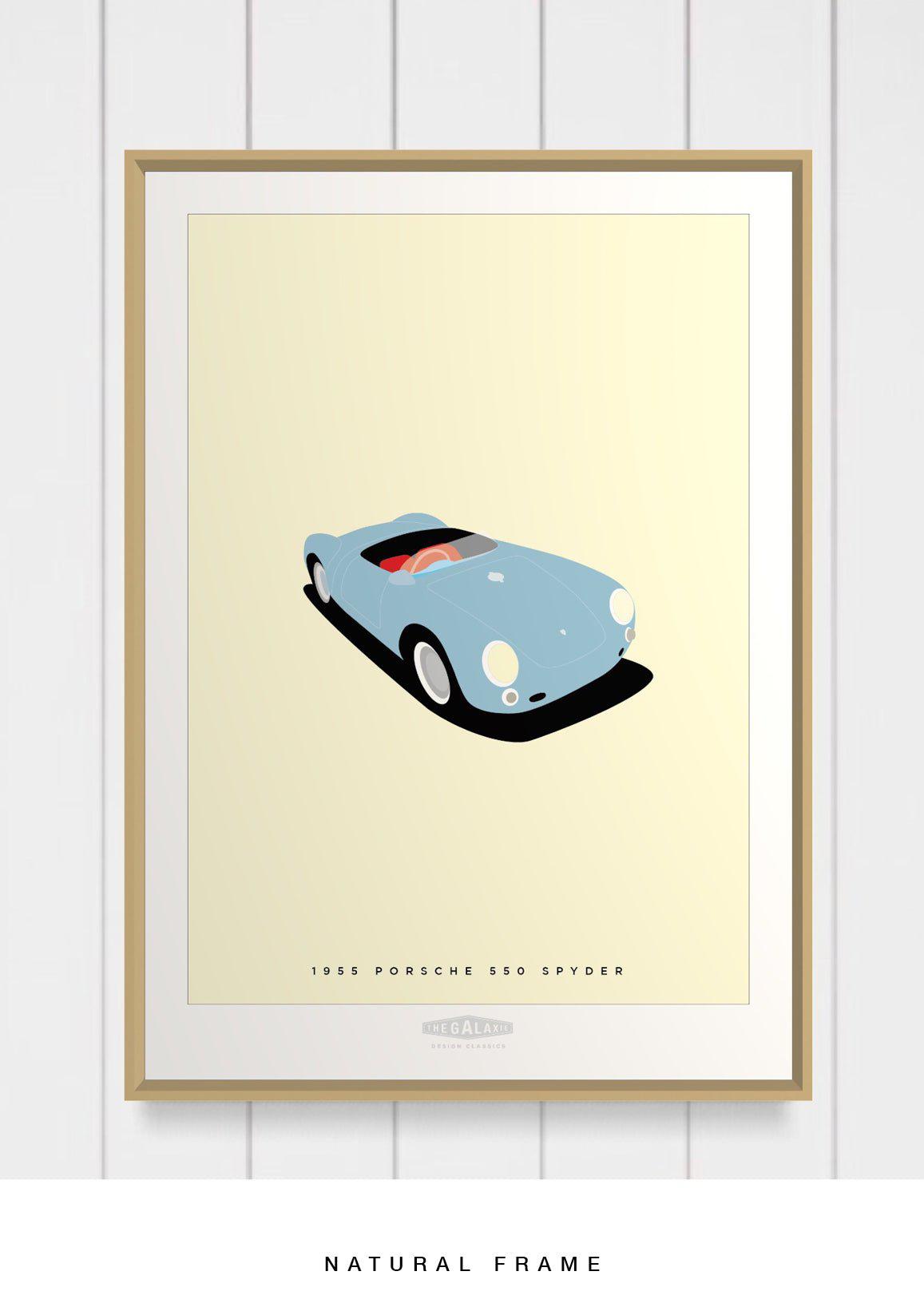 PORSCHE 550 SPYDER 1955 Blue 2 - The Galaxie Design Classics