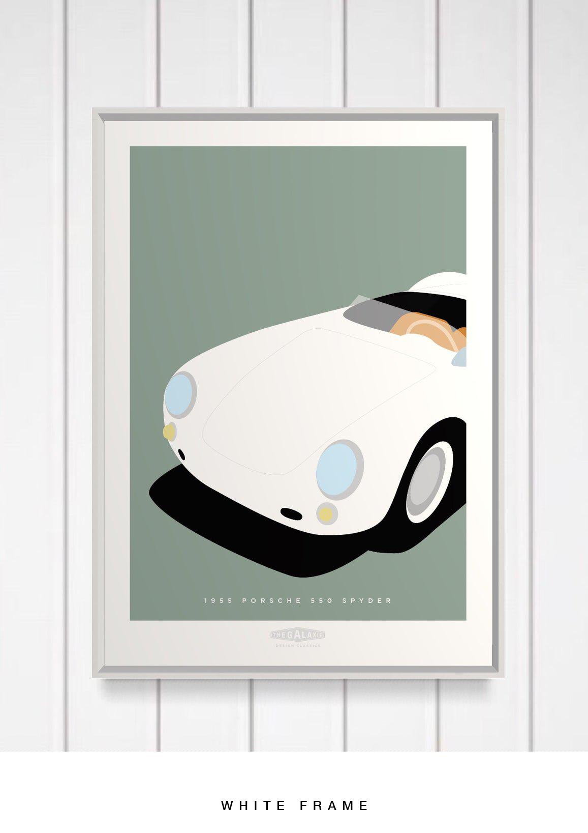PORSCHE 550 SPYDER 1955 White 2 - The Galaxie Design Classics